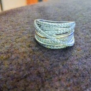 Ideaure Size 6 Chic Women's Silver and Gold Ring